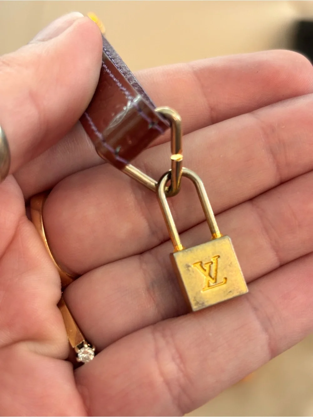 Louis Vuitton Vintage Monogram Vernis Dragonne Telephones Phone Strap/ Bag Charm